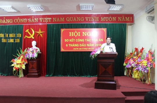 TAND tỉnh Lạng Sơn tổ chức hội nghị sơ kết công tác 6 tháng đầu năm