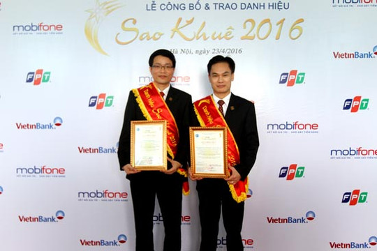 Agribank nhận cú đúp giải thưởng Sao Khuê 2016