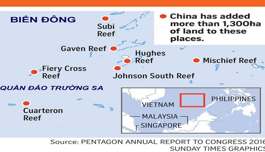 Trung Quốc giẫy nẩy trước báo cáo của Lầu Năm Góc về tình hình biển Đông