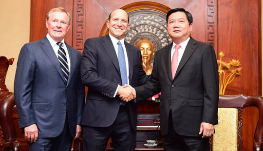 Bí thư Đinh La Thăng tiếp nhóm các nhà đầu tư Hoa Kỳ