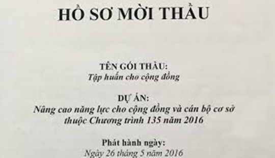 Lai Châu: Nhiều dấu hiệu sai phạm trong hồ sơ mời thầu “Tập huấn cho cộng đồng”