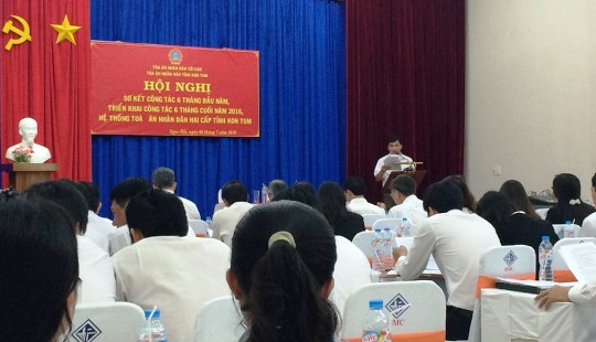TAND tỉnh Kon Tum tổ chức Hội nghị sơ kết 6 tháng đầu năm 2016