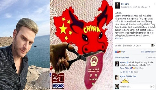 NSƯT Thành Lộc cùng sao Việt phản đối gay gắt "đường lưỡi bò" của Trung Quốc