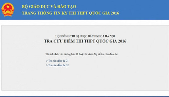 Cập nhật danh sách các trường công bố điểm thi THPT Quốc gia