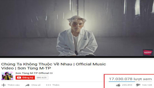 “Chúng ta không thuộc về nhau” của Sơn Tùng M-TP và những con số khủng sau 5 ngày ra mắt
