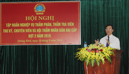 TAND hai cấp tỉnh Quảng Bình tổ chức hội nghị tập huấn nghiệp vụ
