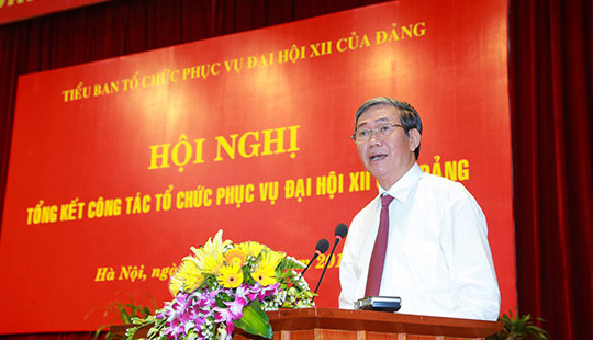 Tổng kết công tác tổ chức phục vụ Đại hội XII của Đảng