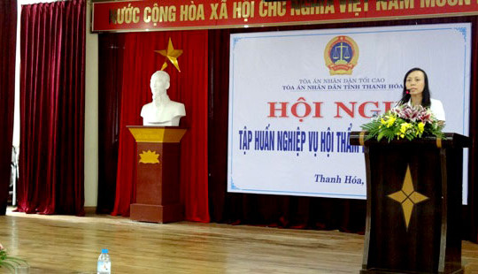 TAND tỉnh Thanh Hoá tổ chức hội nghị tập huấn hội thẩm hai cấp