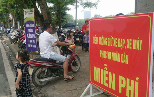 Hà Nội bố trí 23 điểm trông giữ xe miễn phí quanh Hồ Gươm từ ngày 1/9