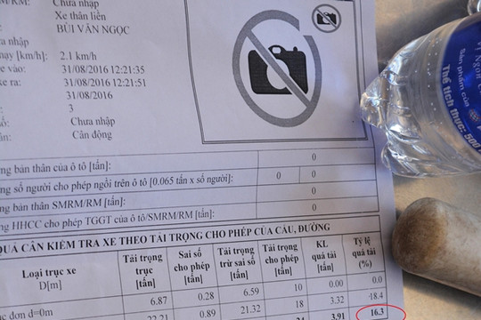 Vụ xe biển đỏ không chịu qua trạm cân: Tài xế bị phạt 2,5 triệu đồng