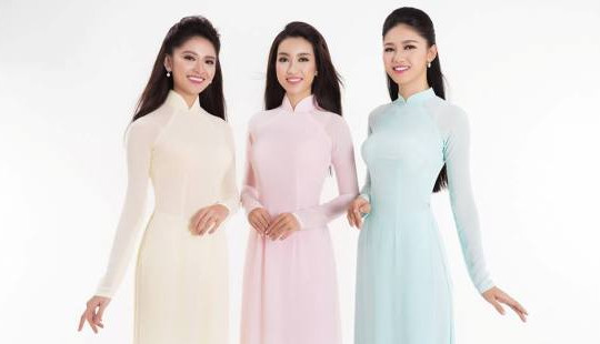 Top 3 HHVN 2016 khoe dáng ngọc e ấp trong tà áo dài truyền thống