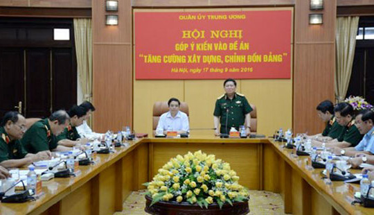 Quân ủy Trung ương thảo luận, góp ý kiến đề án “Tăng cường xây dựng, chỉnh đốn Đảng”