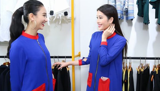 Hà Thu, Nam Em diện đồ đôi khoe nhan sắc rực rỡ