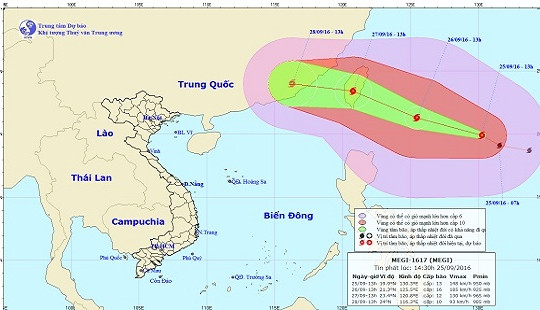 Tin mới nhất về cơn bão Megi