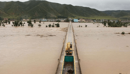Hàng trăm binh sĩ Triều Tiên cùng đạn dược bị lũ cuốn trôi