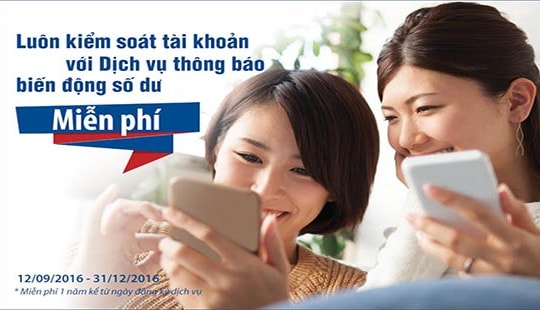 Sử dụng tài khoản an toàn với dịch vụ Thông báo biến động số dư