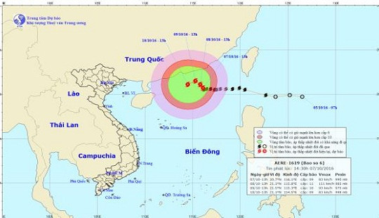 Bão số 6 có thể gây mưa lớn trên diện rộng