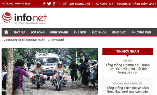 Tạm đình chỉ Tổng Biên tập, Phó Tổng Biên tập báo điện tử Infonet