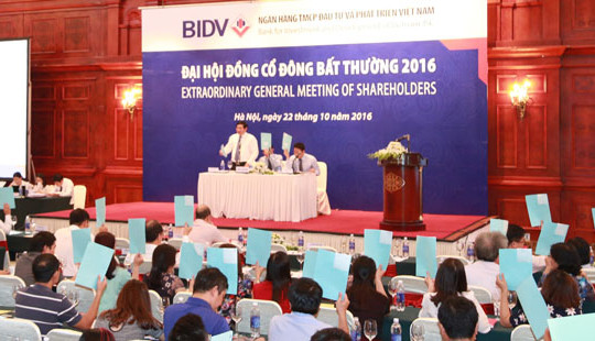 BIDV chốt chi trả cổ tức năm 2015 bằng tiền mặt