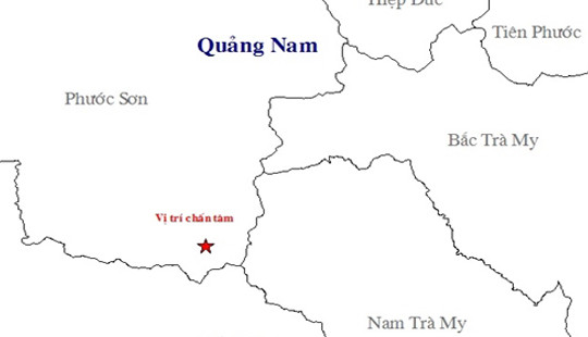 Quảng Nam: Lại xảy ra động đất ở Phước Sơn