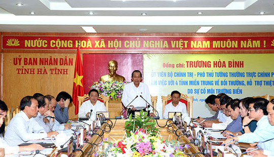 Tập trung quyết liệt thực hiện bồi thường cho ngư dân 4 tỉnh miền Trung