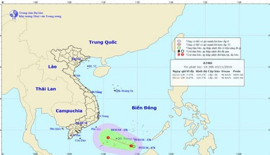 Áp thấp nhiệt đới trên Biển Đông, nguy cơ ngập lụt nghiêm trọng vùng hạ lưu sông Ba