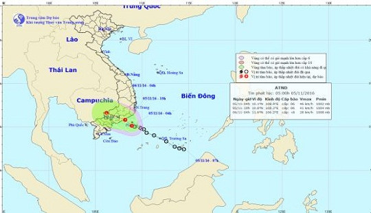 Áp thấp nhiệt đới gây mưa lớn cho khu vực Nam Bộ