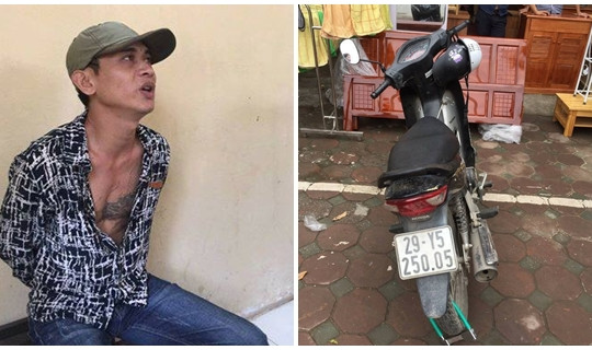 CSGT Hà Nội bắt nóng tên trộm xe máy