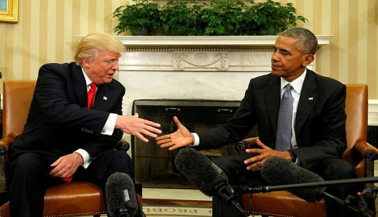 Cuộc đàm đạo đầu tiên giữa ông Obama và ông Trump tại Nhà Trắng