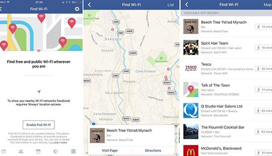 Facebook thử nghiệm tính năng tìm kiếm điểm phát sóng Wi-Fi