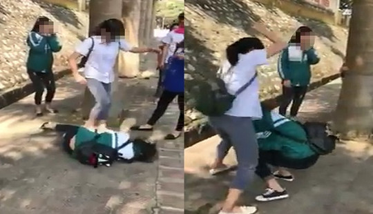 Thêm một nữ sinh Yên Bái đánh, tát vào mặt bạn