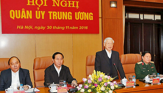 Tổng Bí thư dự và phát biểu chỉ đạo hội nghị Quân ủy Trung ương