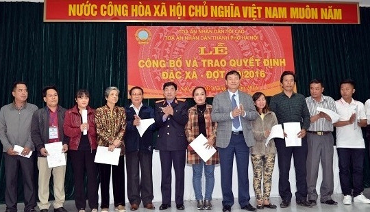 TAND TP. Hà Nội: Công bố và trao quyết định đặc xá cho 19 trường hợp