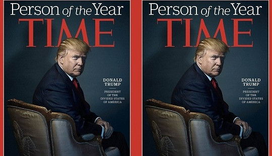 Đánh bại TT Putin và bà Clinton, ông Trump trở thành "Nhân vật của năm"