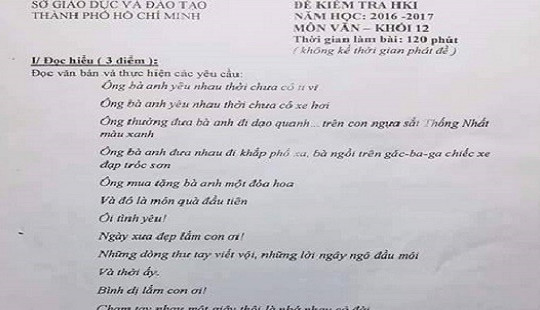 Bài hát “Ông bà anh” được đưa vào đề thi văn lớp 12