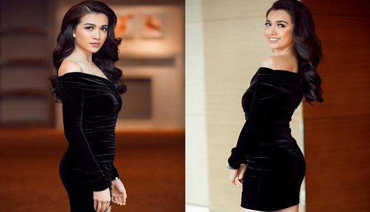 Á hậu Lệ Hằng diện đầm bó sát "đốt mắt" với đường cong nóng bỏng