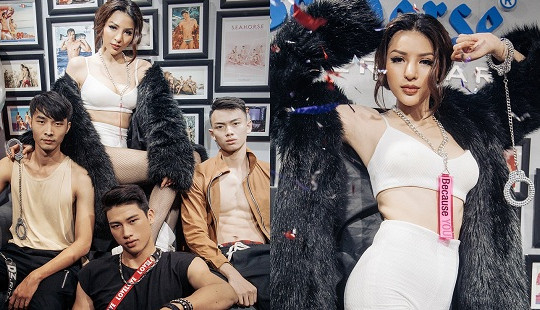 Khả Trang bất ngờ khoe body nóng bỏng bên dàn mẫu nam bốc lửa
