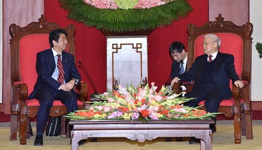 Lãnh đạo Đảng, Nhà nước tiếp Thủ tướng Nhật Bản Shinzo Abe
