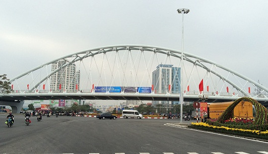 Thông xe cầu vượt vòm thép đầu tiên ở Hải Phòng