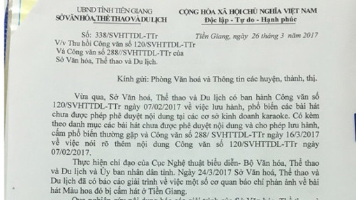 Thu hồi khẩn cấp hai công văn cấm hát bài hát “Màu hoa đỏ”