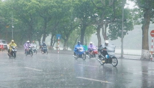 Thời tiết 30/3: Không khí lạnh tăng cường, đêm nay Bắc Bộ có mưa rào và dông
