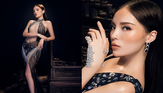 Hoa hậu Kỳ Duyên diện váy táo bạo bằng chất liệu trong suốt