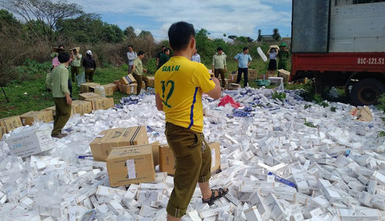 Tiêu hủy hơn 84 nghìn bao thuốc lá điếu nhập lậu tại Gia Lai