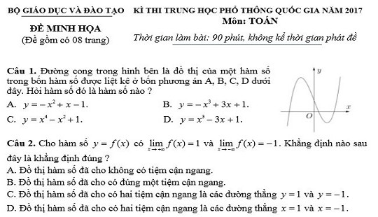 Chiều nay, Bộ GD- ĐT công bố đề thi tham khảo
