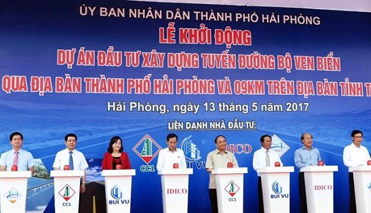 Khởi công xây dựng tuyến đường bộ ven biển Hải Phòng - Thái Bình