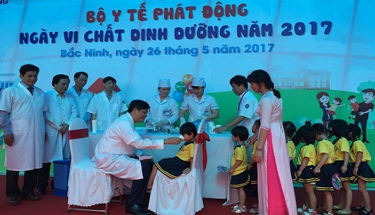 5 triệu trẻ được uống vitamin A trong Ngày Vi chất dinh dưỡng 2017