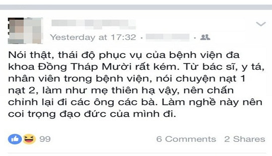 "Chê" bệnh viện trên facebook, nữ sinh bị hạ hạnh kiểm?