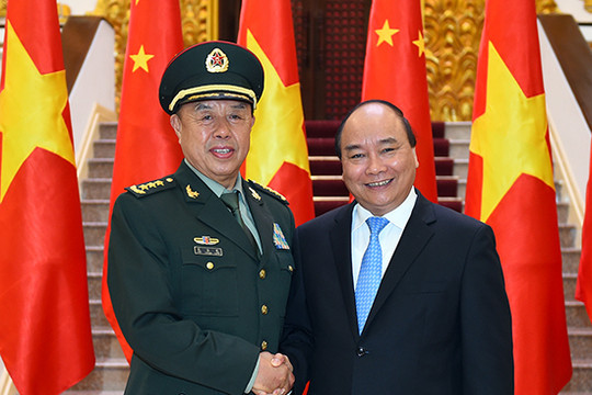 Thủ tướng tiếp Phó Chủ tịch Quân ủy Trung ương Trung Quốc