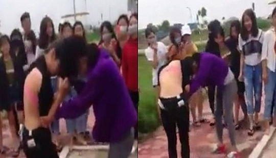Hải Dương: Từ cái "nhìn đểu", 2 nữ sinh đánh nhau dã man