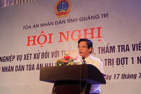 TAND hai cấp tỉnh Quảng Trị tổ chức tập huấn nghiệp vụ đợt 1, năm 2017